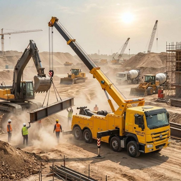 2026 New Model Heavy-Duty Integrated Wrecker Truck with Recovery Crane