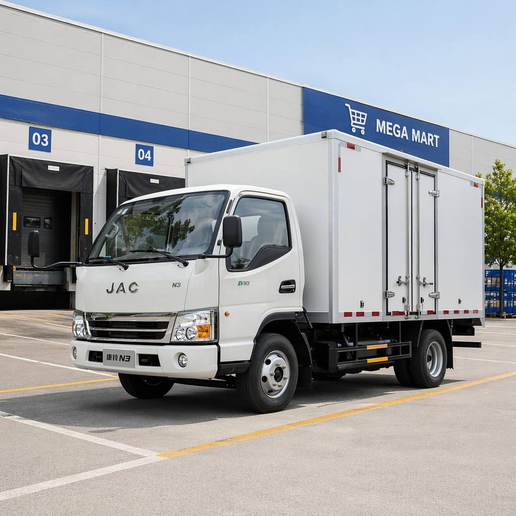 3Ton Enclosed Box Cargo Truck Dry Van Truck JAC for Sale